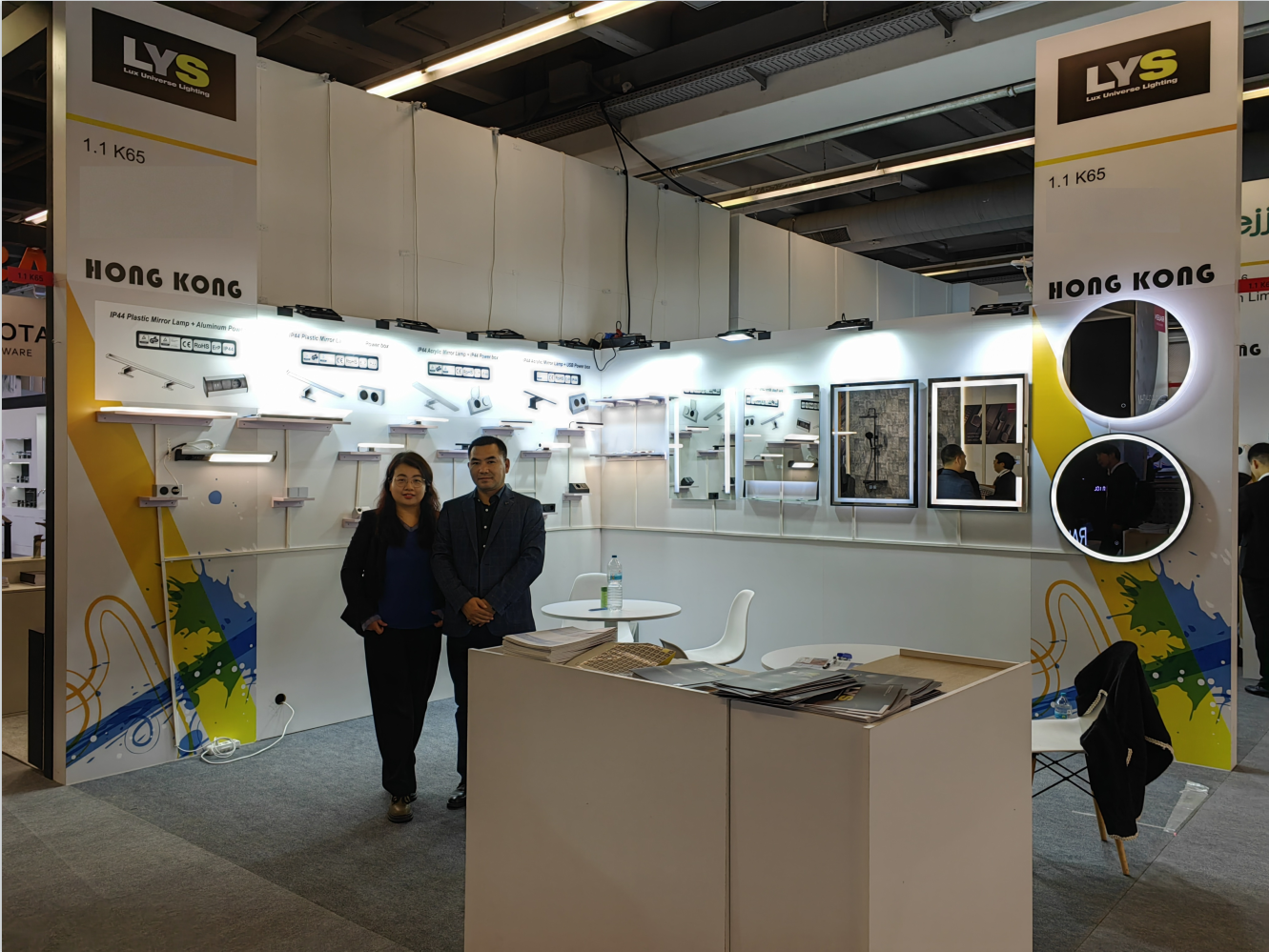 Vitrina noastră cu oglindă LED la ISH Frankfurt 2023 - Știri - Ningbo Lux universe Lighting Technology Co., Ltd.